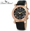 Lucien Piccard 28111ROBK 1923 Homme Collection VD53 Chronograph Stainless Black Dial Mens Watch