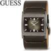 Guess W10190G1 Stainless Steel Brown Leather Strap 30M Mens Watch