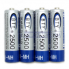2500mAh AAx4 Pack Ni-Mh Rechargeable Battery