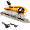 2-Port eSATA + 4-Pin Power Bracket Slot + SATA Power