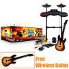 Guitar Hero World Tour Band Kit plus Free Guitar Hero Wireless Guitar (Xbox 360)