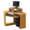 Office Depot Brand "No Tools" Computer Desk With Keyboard/Mouse Shelf, 35 7/8"H x 47 3/8"W x 33 1/2"D, Canyon Maple