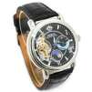 Skeleton Mechanical Automatic Movement Watch Black Dial Robishi