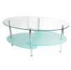 Frost 38-Inch Oval Glass Coffee Table