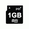 PQI 1GB Mini SD card with SD Card Adapter