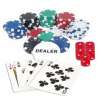 Professional 300-Piece Poker Game Set with Dice, Playing Cards and Locking Storage Case + CD/DVD Marker