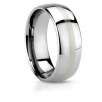 Genuine Tungsten Carbide 7mm Dual Finish Domed Comfort Fit Mens Ring