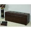 Espresso Bi-cast Leather Storage Bench