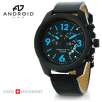 Android AD428BBU Volcano Collection Swiss Made Chronograph Black IP Leather Strap 100M Mens Watch