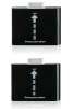 HHI iPhone and iPod External 1000mAh Backup Battery with LED - Black (2Pack)