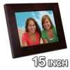 Smartparts SP15MW 15" Digital Picture Frame - Walnut, Remote Control, PC Free