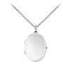 Sterling Silver Oval Four-Frame Locket with Cable Chain