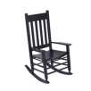 Garden Treasures Black Slat Porch Rocker