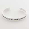 Sterling Silver "Believe" Cuff Bracelet