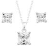 Sterling Silver Cubic Zirconia Pendant & Stud Earring Set