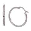Sterling Silver 1/10-ct. T.W. Diamond Inside-Out Hoop Earrings