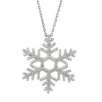 Rhodium-Plated Sterling Silver 1/10-ct. T.W. Diamond Snowflake Pendant