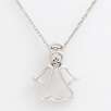 Sterling Silver Diamond Accent Angel Pendant