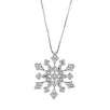 Sterling Silver Diamond Accent Snowflake Pendant