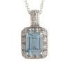 Sterling Silver 1/10-ct. T.W. Diamond & Blue Topaz Pendant