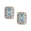 Sterling Silver 1/10-ct. T.W. Diamond & Blue Topaz Stud Earrings
