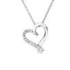 Sterling Silver .32-ct. T.W. DiamonLuxe Heart Journey Pendant