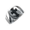 Stainless Steel Cross Band Ring
