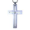 Stainless Steel Cubic Zirconia Cross Pendant
