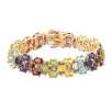 18k Gold-Over-Silver Gemstone & Diamond Accent Bracelet