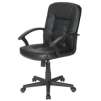 Ruvia Mid-Back Bonded Leather Chair, 41"H x 28"W x 23 3/4"D, Black