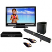 VIZIO 55" 120Hz 1080p LCD HDTV, Soundbar, Blu-ray Player and HDMI Cable Bundle