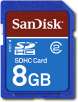 SanDisk - 8GB Secure Digital High Capacity Memory Card