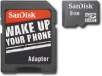 SanDisk - 8GB microSDHC Memory Card with Secure Digital Memory Card Adapter 