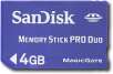 SanDisk - 4GB Memory Stick PRO Duo Memory Card 