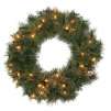 Home Accents Holiday 24 In. Pre-Lit Mixed Pine Wreath with 35 Clear Lights 