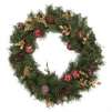 Home Accents Holiday 30 In. Wreath with Beaded Fruit and Pine Cones 
