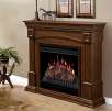 Decorative Fireplace with Burnished Walnut Mantel Finish
