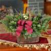 Fresh Pacific Northwest Bark Basket Centerpiece