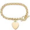18K/Sterling Silver Heart Bracelet