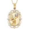 10K Diamond-Cut Angel Pendant