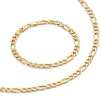 18K/Sterling Figaro 2 pc. Chain Set