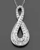 14k White Gold Pendant, Diamond (1/2 ct. t.w.)