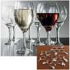 Set of 12 Wine Glasses with Bonus Charms