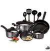 12-pc. Polished Aluminum Cookware