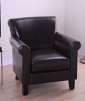 Cosmopolitan Dark Brown Leather Arm Chair