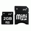 PQI 2GB Mini SD card with SD Card Adapter