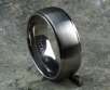 9MM Half Round Titanium Ring w/Matte Finish & Polished Edges