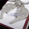 Split Heart Kissing Couple Keychain
