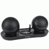 Excalibur SoundMaster 157BK Wireless Satellite Speakers w/iPod Dock (Black)