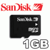 Sandisk 1GB microSD Card with SD Adapter